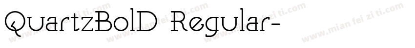 QuartzBolD Regular字体转换